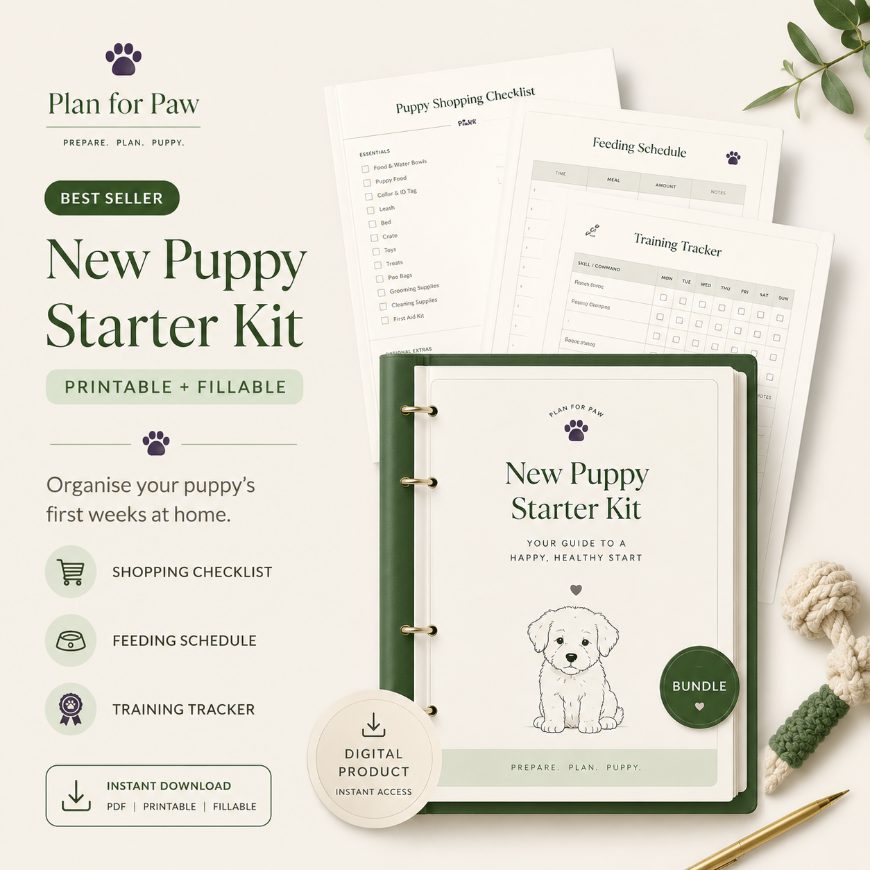New Puppy Starter Kit β printable PDF template